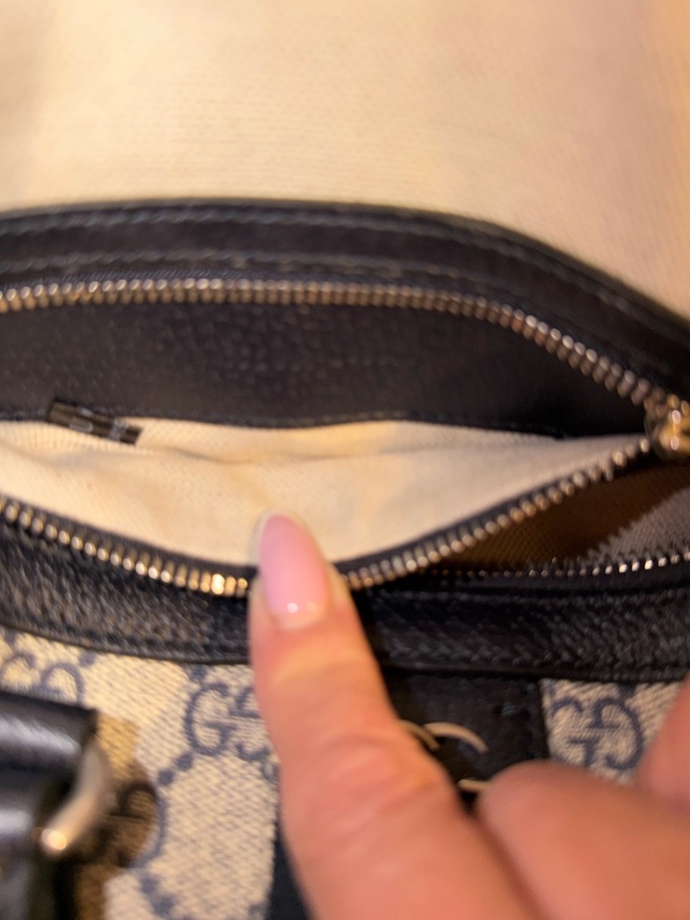 Gucci Ophidia Navy and Red GG Supreme Boston bag NEW - Picture 9 of 15